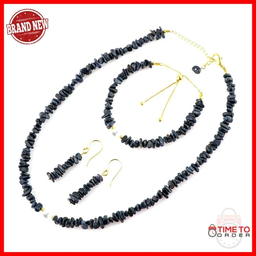 Peridot Pearl Jewelry Set Handmade Gold Plated Bracelet Necklace Earrings